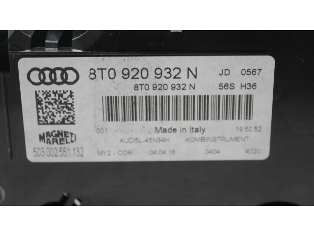 Přístrojová deska  Audi A5 Sportback 8TA 2016 8T0920932N  
