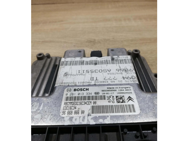 Řídící jednotka 9666986680, 0281013334   Peugeot 3008 I 2008