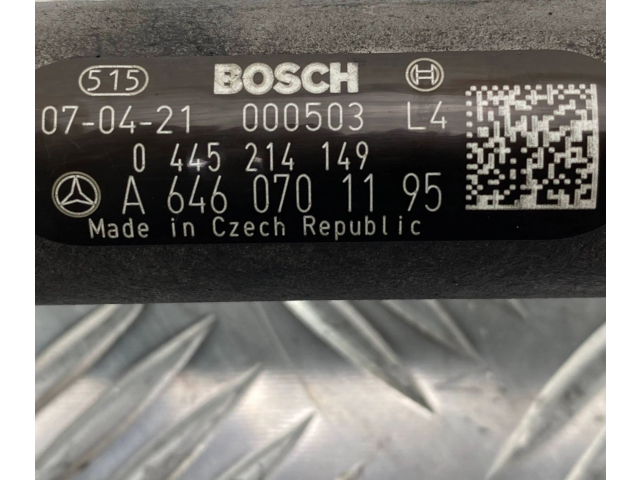 Vstřikovací lišta A6460701195, 0445214149   Mercedes-Benz C W203    OM 646.963 