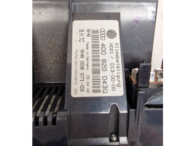 Блок управления климат-контролем 4D0820043Q   Audi A8 S8 D2 4D