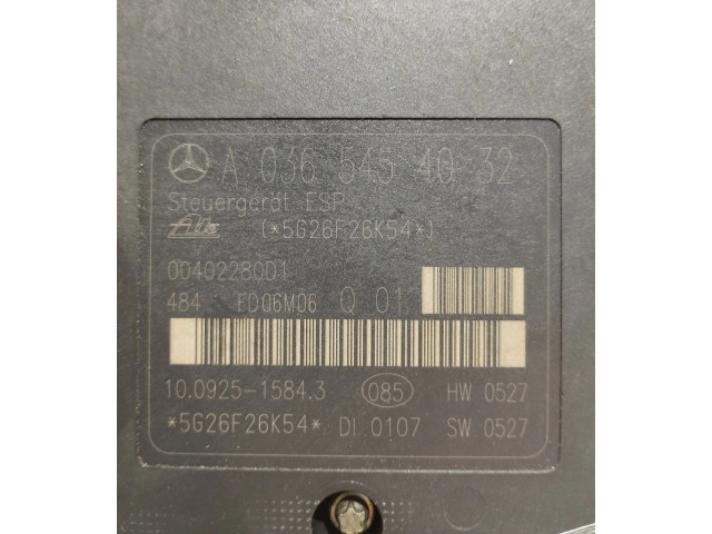 ABS Steuergerät A0064310312, 10092515843   Mercedes-Benz C W203 2007