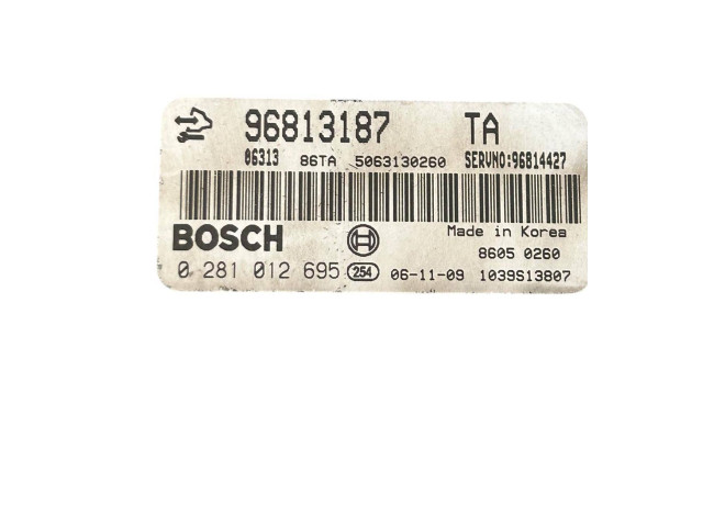 Řídící jednotka 96813187, 0281012695   Opel Antara 2007