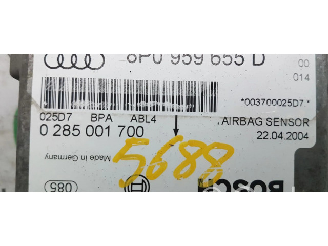 Блок подушек безопасности 8P0959655, CENTRALITAAIRBAG   Audi A3 S3 8P