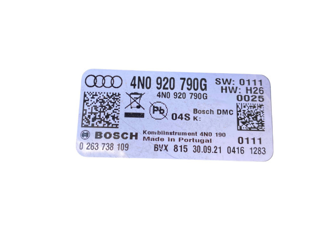 Přístrojová deska  Audi A8 S8 D5 2021 4N0920790G  
