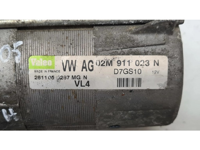 Стартер  02M911023N, 281105287   Audi A3 S3 A3 Sportback 8P