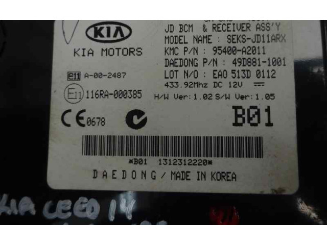 Pojistková skříňka Řídící jednotka BSM 116RA-000385   KIA Ceed 2014