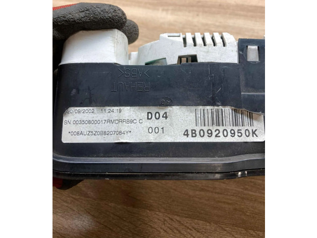 Přístrojová deska  Audi A6 S6 C5 4B 1997 4B0920950K, 09053412021  