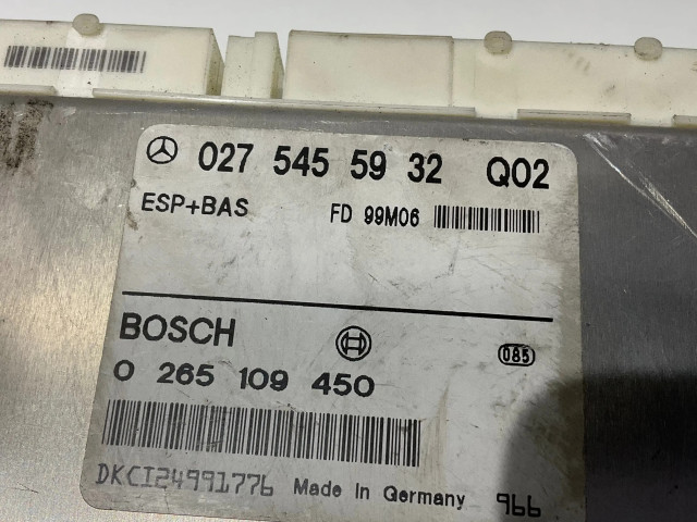 Блок управления АБС 0275455932, 0265109450   Mercedes-Benz CLK A208 C208