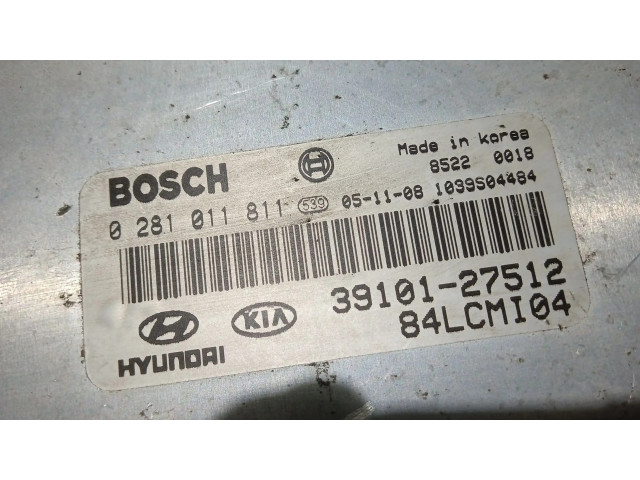 Блок управления двигателя 3910127512, 0281011811   Hyundai Accent