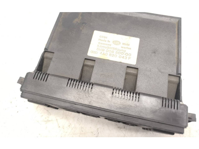 Блок управления климат-контролем 4A0820043F, 5HB00650000   Audi A6 S6 C4 4A