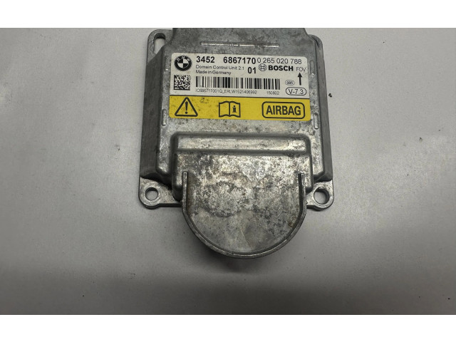 Блок подушек безопасности 6867170, 0265020788   BMW 2 F22 F23