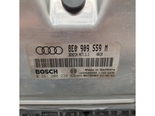 Блок управления двигателя 8E0909559M, 0261208238   Audi A6 S6 C5 4B