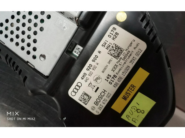 Панель приборов 4H0920900A   Audi A8 S8 D4 4H       