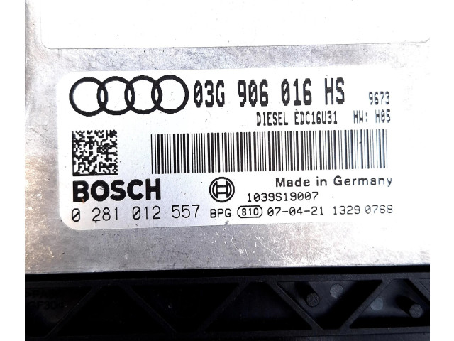 Řídící jednotka 03G906016HS, 0281012557   Audi A6 S6 C6 4F 2007
