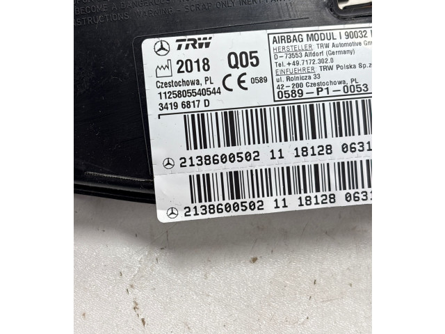 Подушка безопасности в сиденье 2138600502   Mercedes-Benz GLC X253 C253