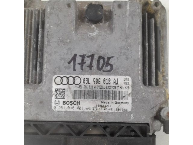 Блок управления двигателя 03L906018AJ, 0281016401   Audi A3 S3 8P