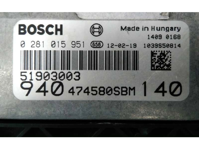 Řídící jednotka 51903003, 0281015951   Alfa Romeo Giulietta 2012