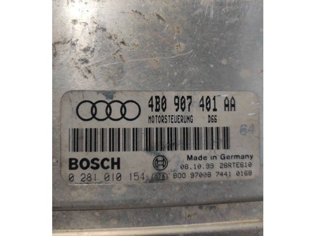 Блок управления двигателя 4B0907401AA, 28RTE610   Audi A6 S6 C5 4B