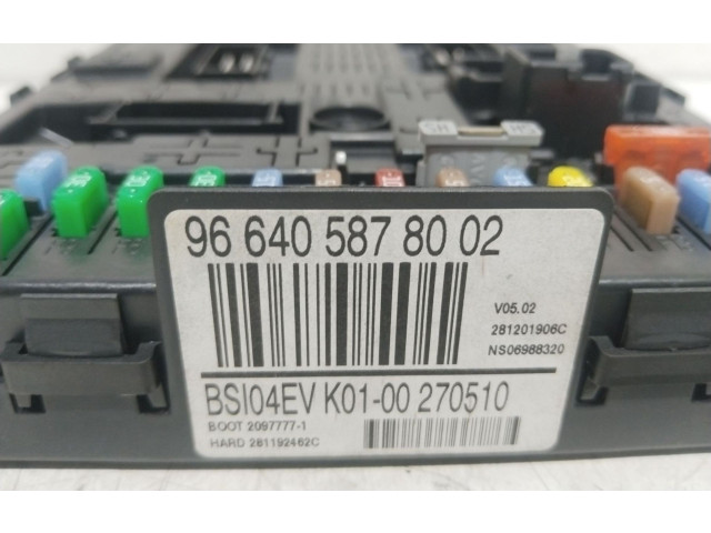 Pojistková skříňka Řídící jednotka BSM 966405878002   Peugeot 3008 I 2010
