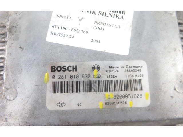 Řídící jednotka 8200118526, 8200051608   Nissan Primastar 2003