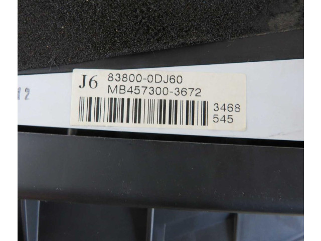 Přístrojová deska  Toyota Yaris 2005 MB457300, 83800-0DJ60  