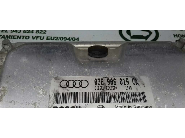 Блок управления двигателем Блок управления 038906019CK, 0281010308   Audi A3 S3 8L