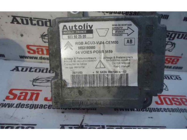 Блок подушек безопасности 603602500   Citroen Berlingo