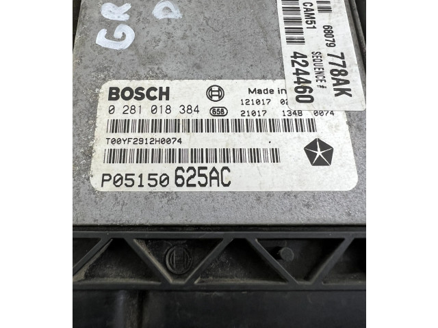 Блок управления двигателя     0281018384, P05150625AC    Jeep Grand Cherokee 