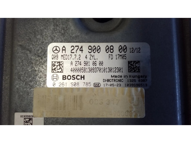 Řídící jednotka A2749000800, 0261S08785   Mercedes-Benz GLC X253 C253 2017