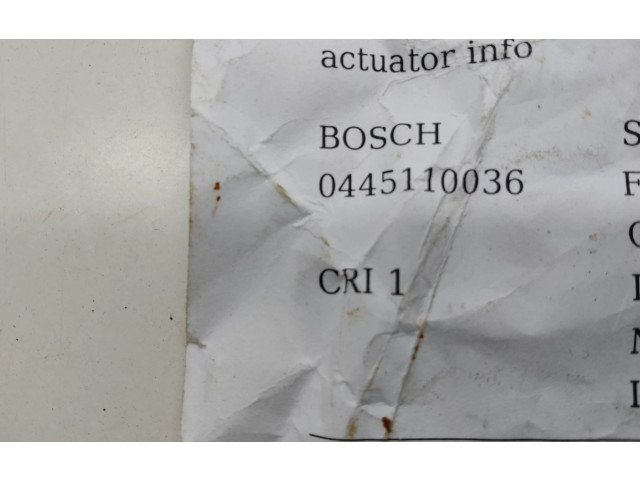 Vstřikovač 0445110036   Peugeot 607    4HX 