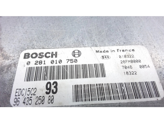 Řídící jednotka 9643525080, 0281010750   Citroen Xsara Picasso 2000