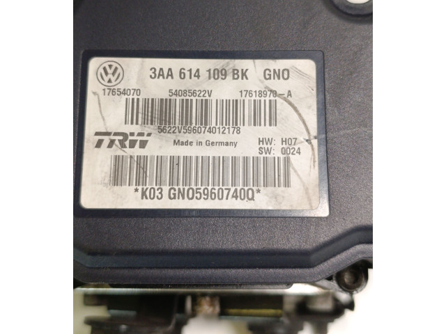 Jednotka ABS 3AA614109BK, 17654070   Volkswagen PASSAT B7 2011