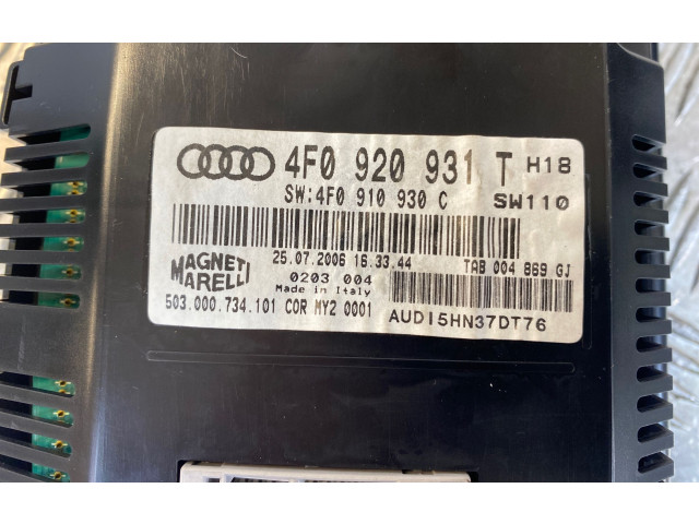 Přístrojová deska  Audi A6 Allroad C6 2007 4F0920931T, 503000734101  