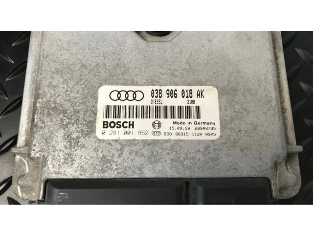 Блок управления двигателя 038906018AK, 0281001852   Audi A3 S3 8L