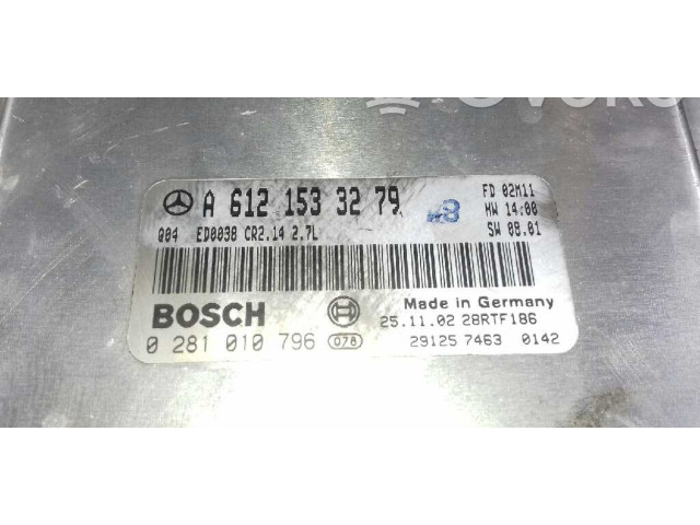 Řídící jednotka A6125133279, 0281010796   Mercedes-Benz ML W163 2003