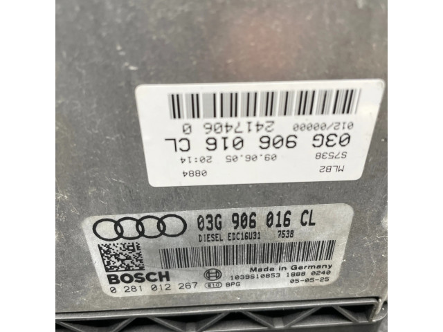 Блок управления двигателя 03G906016CL, 0281012267   Audi A6 S6 C6 4F