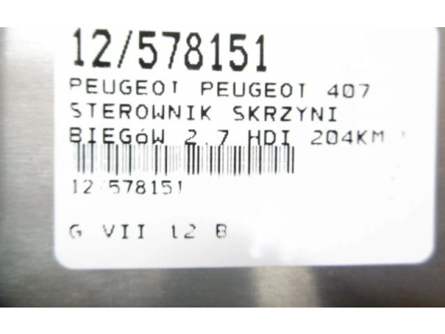 Блок управления коробкой передач 9653388480, 9653388480   Peugeot 407