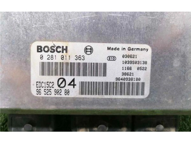 Блок управления 9652590280, 0281011363   Fiat Ulysse