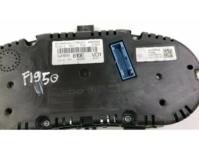 Přístrojová deska  Skoda Fabia Mk2 (5J) 2008 5J0920810E, F1950  