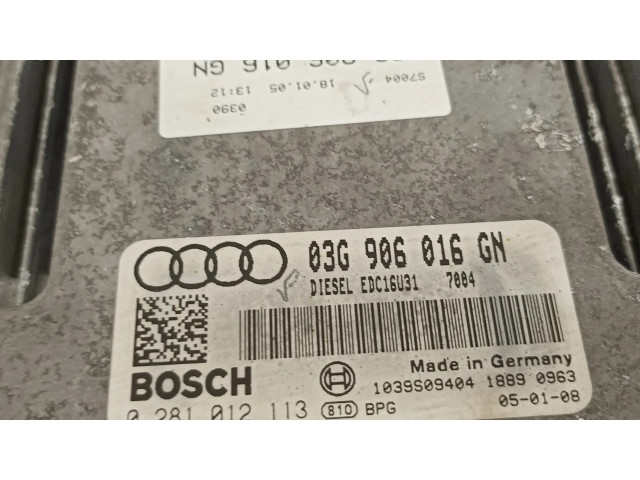 Блок управления двигателя 03G906016GN, 0281012113   Audi A4 Allroad