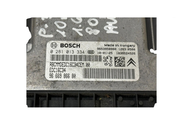 Řídící jednotka 9666986680, 9653958980   Peugeot 3008 I 2010