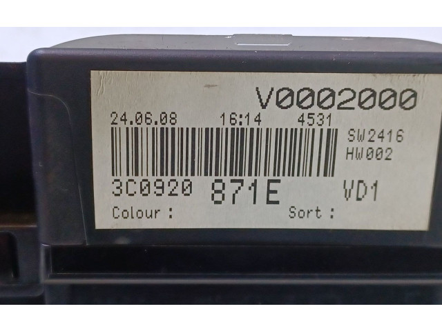 Přístrojová deska  Volkswagen Passat Alltrack 2000 3C0920871E, A2C53242429  