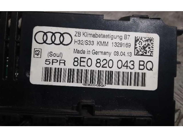 Блок управления климат-контролем 8E0820043BQ, 8E0820043BQ5PR   Seat Exeo (3R)