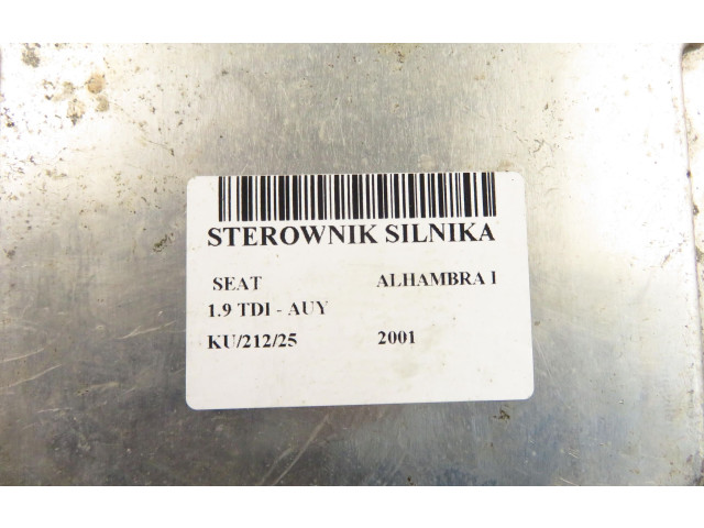 Řídící jednotka 0281010891, 038906019DQ   Seat Alhambra (Mk1) 2001