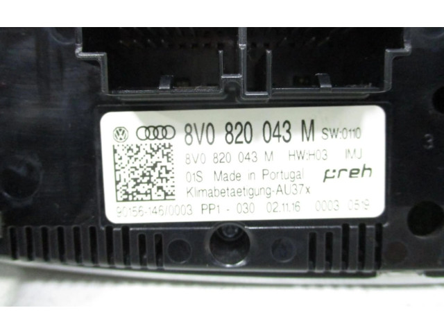 Блок управления климат-контролем 8V0820043M   Audi A3 S3 A3 Sportback 8P