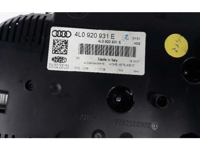 Přístrojová deska  Audi Q7 4L 2008 4L0920931E, 4L0920931DV  