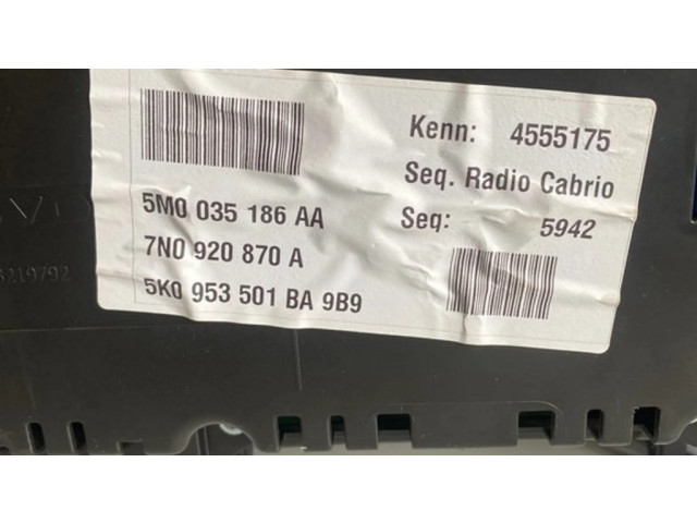 Přístrojová deska  Volkswagen Sharan 2012 7N0920870A, 5K0953501BA  