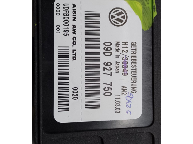 Блок управления коробки передач 09D927750, 09D927750   Volkswagen Touareg I