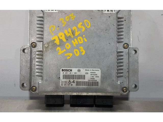 Блок управления двигателем ECU 9647472780   Peugeot 307 CC      