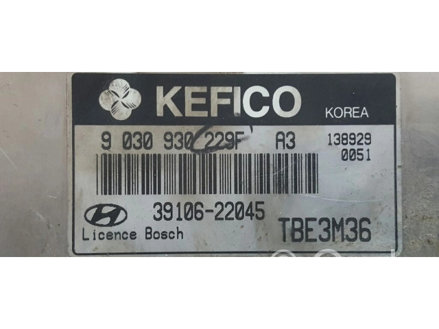 Řídící jednotka 3910622045, 9030930229F   Hyundai Getz 2002